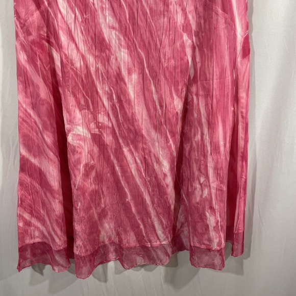 NEW $260 Komarov [ Large ] V-Neck Split Collar Pocket Dress‎ in Pink/White - Picture 10 of 12